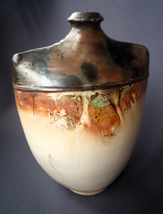 John Bedding Ceramic Flattened Sculptural Vase