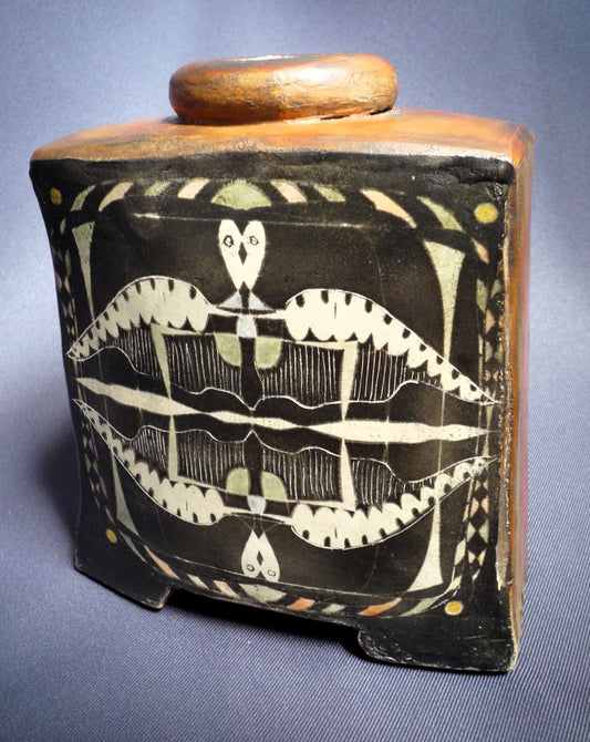 John Bedding Illustrated Ceramic Bottle Vase