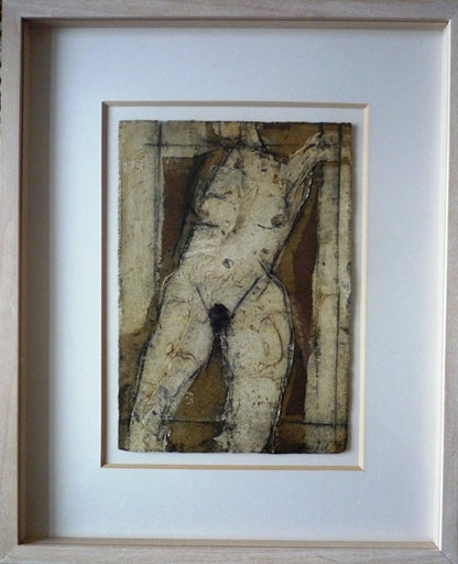 John Emanuel Figure oil and mixed media on paper