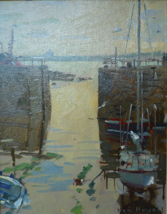 Ken Howard RA The Mousehole Gap oil painting