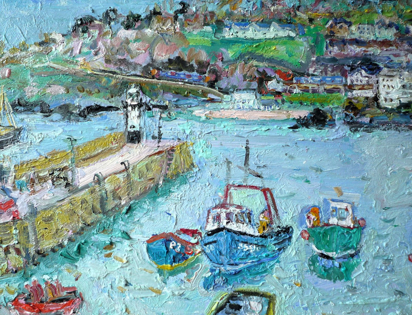Linda Weir St Ives Harbour 2nd March 2010 oil painting