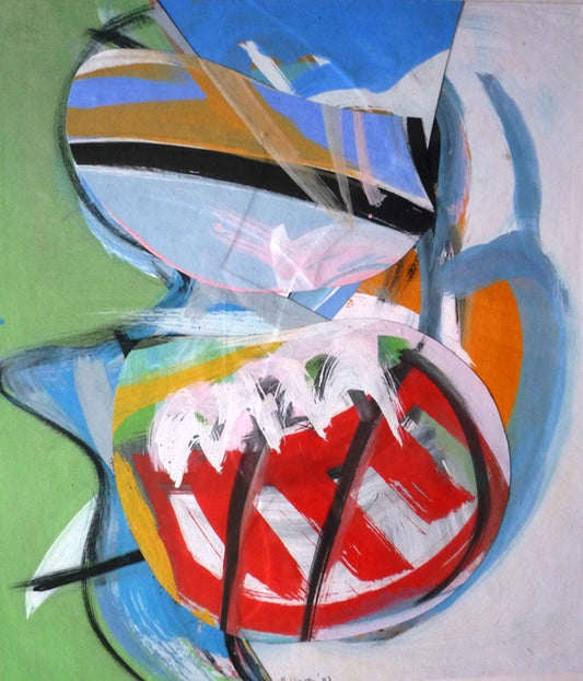Martin Lanyon Abstract mixed media and collage
