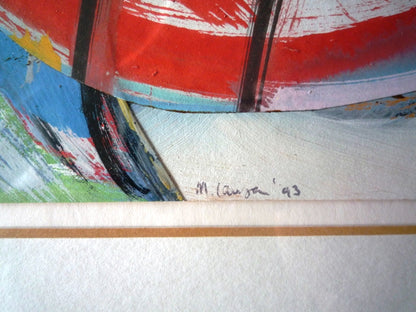 Martin Lanyon Abstract mixed media and collage