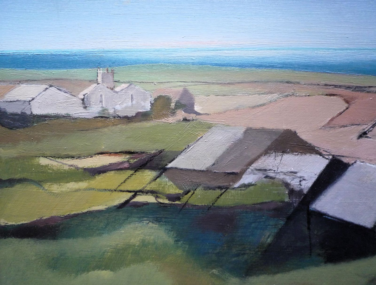 Michael Praed Morvah Cornish Landscape oil on board