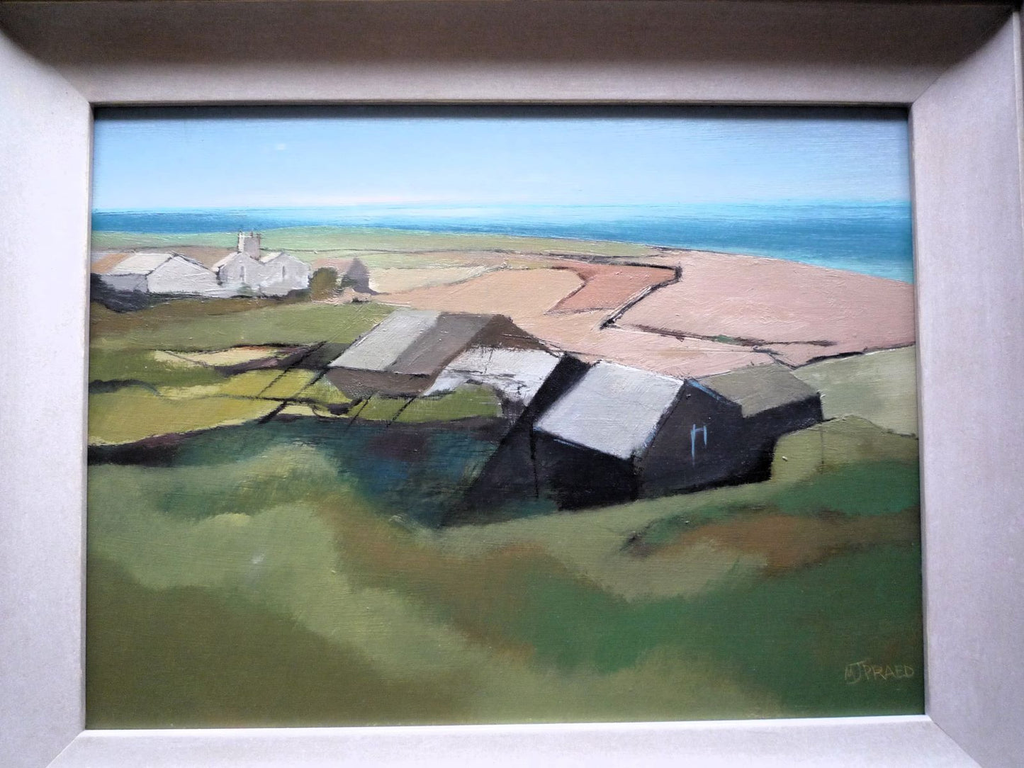 Michael Praed Morvah Cornish Landscape oil on board