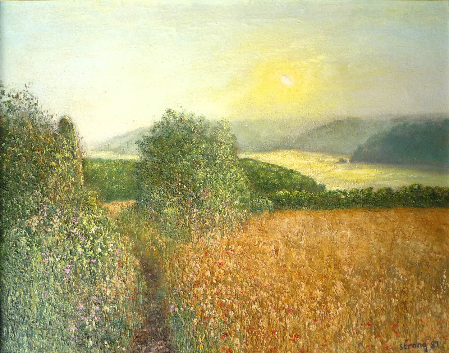 Michael Strang Salcombe Estuary Landscape oil on canvas