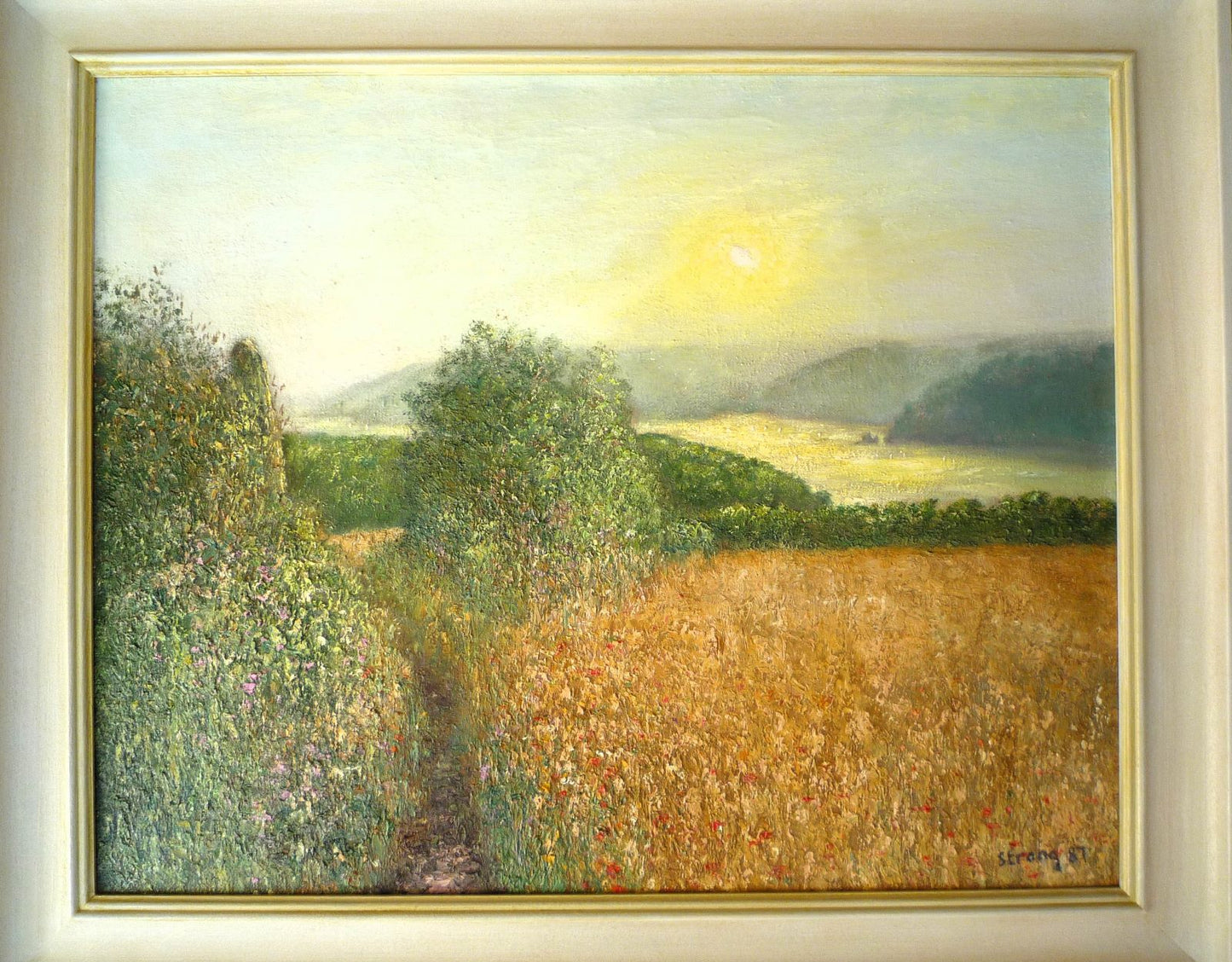 Michael Strang Salcombe Estuary Landscape oil on canvas