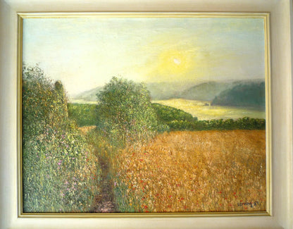 Michael Strang Salcombe Estuary Landscape oil on canvas