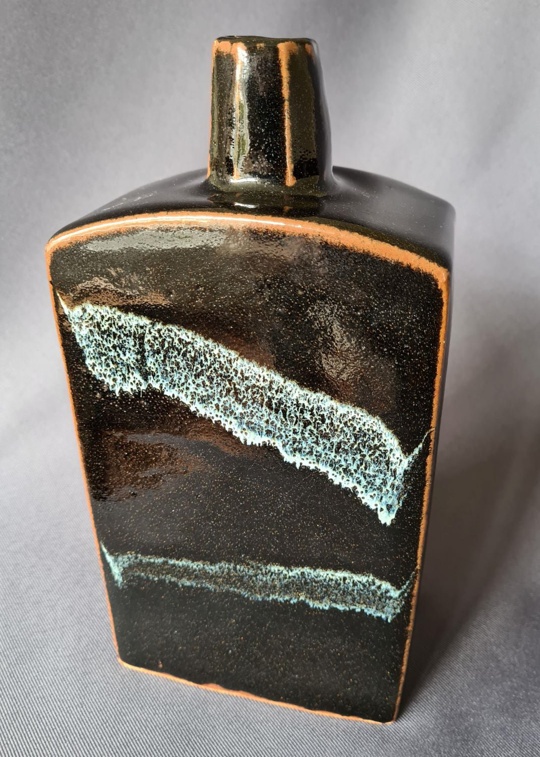 Peter Swanson Tenmoku Slabbed Bottle Pot