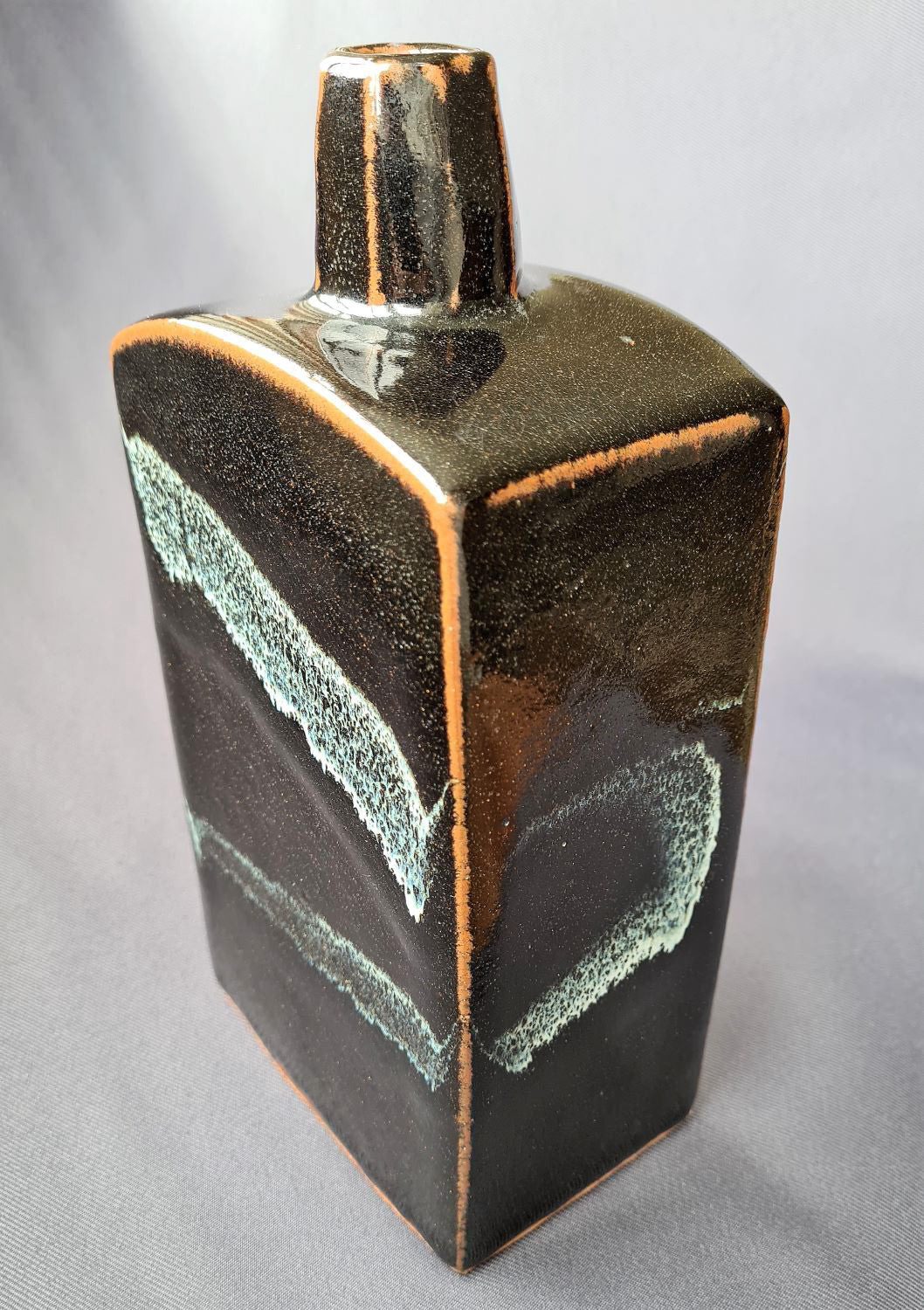 Peter Swanson Tenmoku Slabbed Bottle Pot
