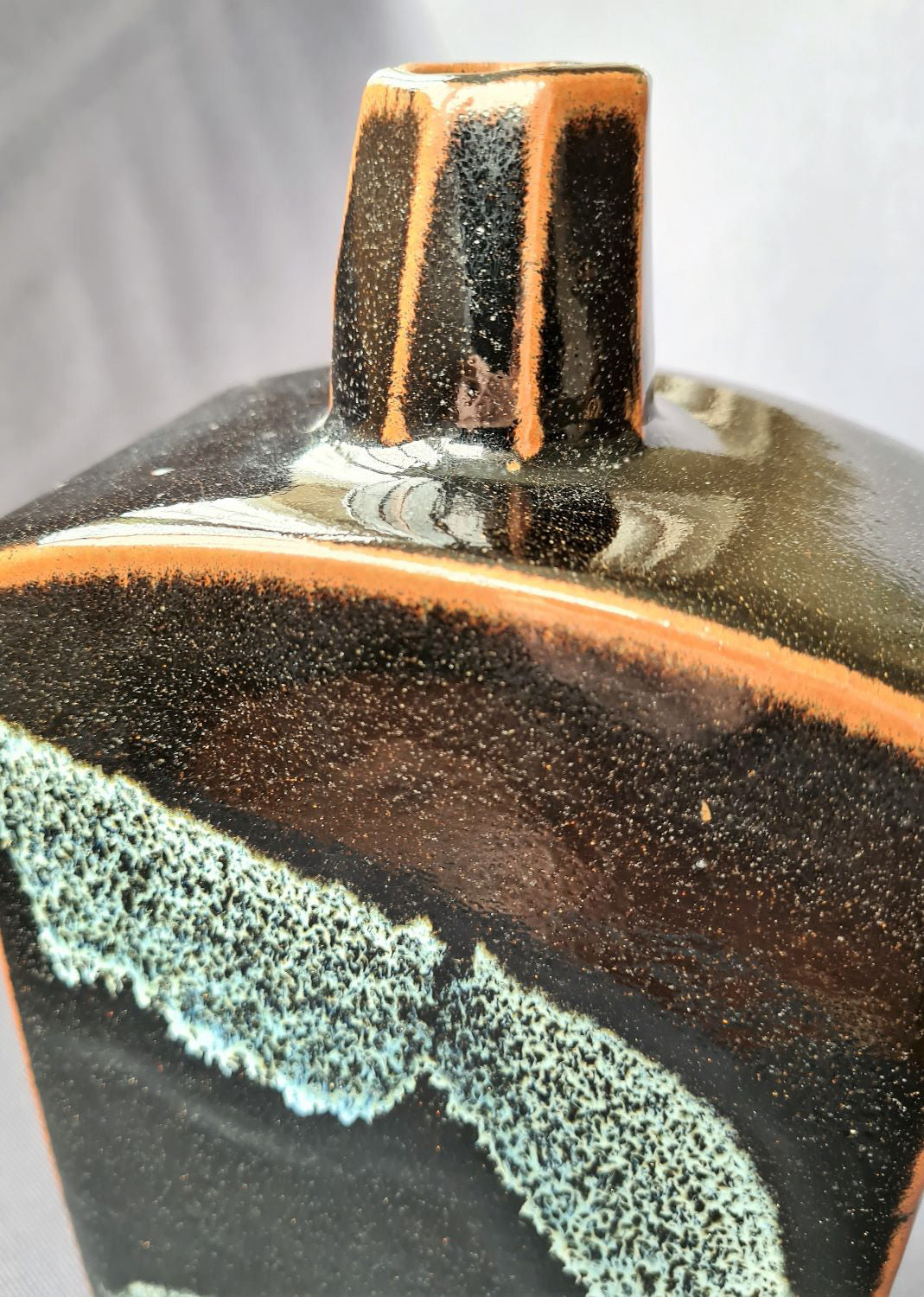 Peter Swanson Tenmoku Slabbed Bottle Pot
