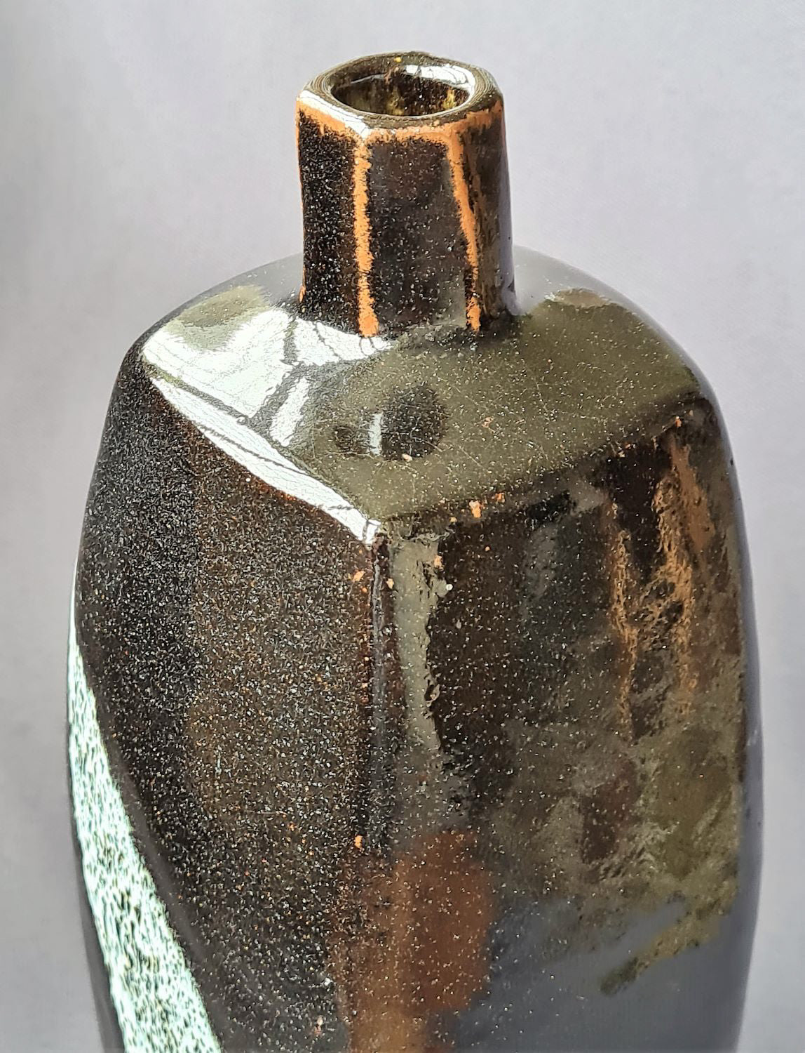 Peter Swanson Tall Tenmoku Thrown Bottle Pot
