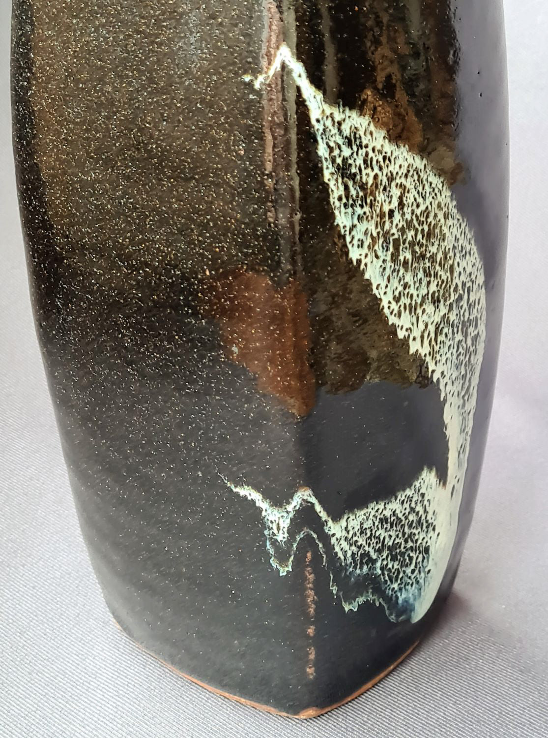 Peter Swanson Tall Tenmoku Thrown Bottle Pot