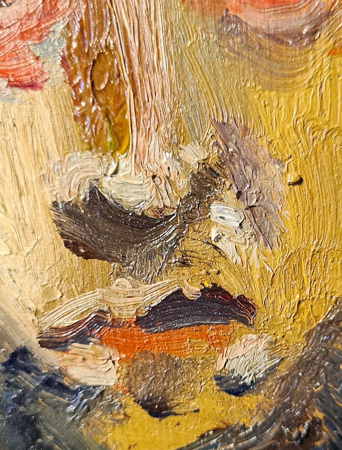 Richard Fitton Portrait Head of Adam oil on board