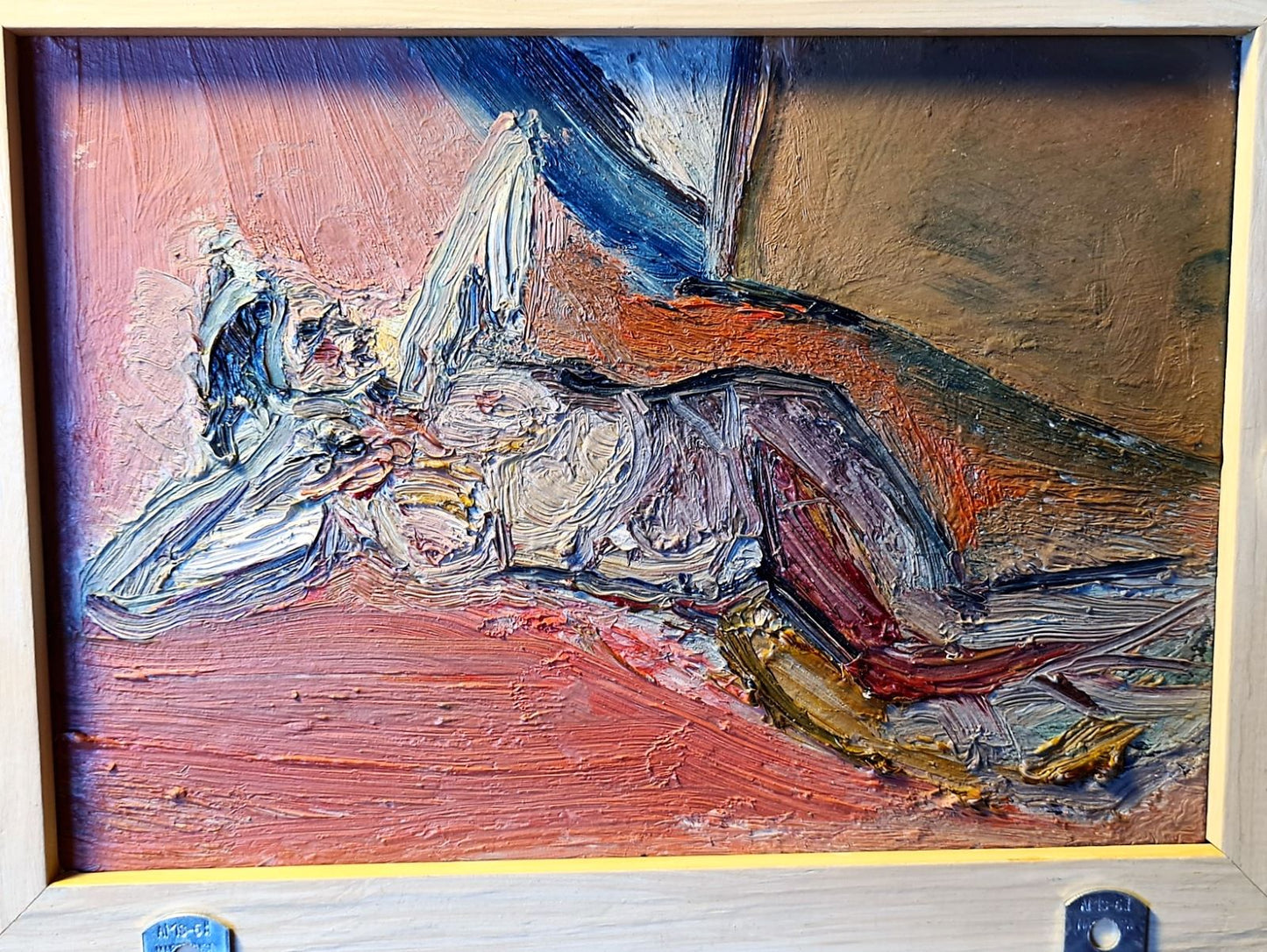 Richard Fitton Portrait Head of Adam oil on board