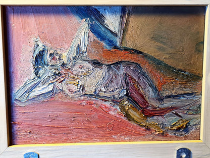 Richard Fitton Portrait Head of Adam oil on board