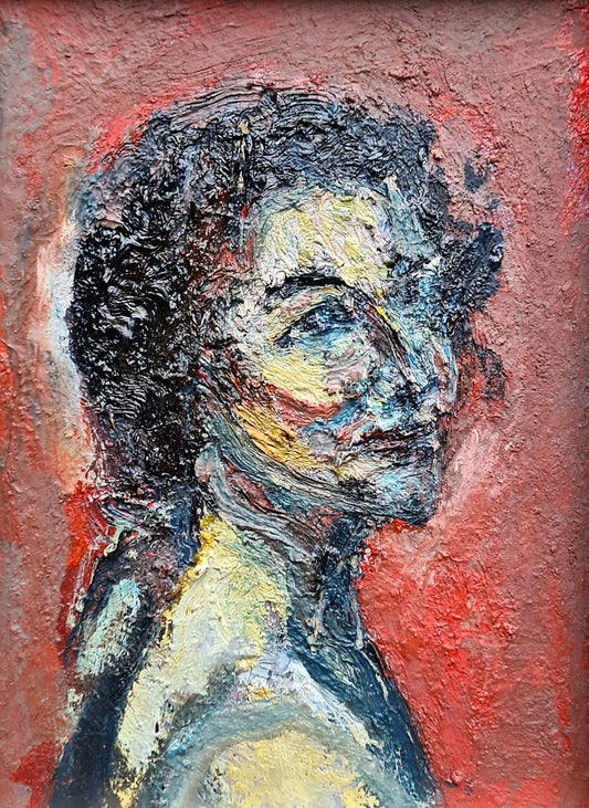 Richard Fitton Portrait of Eleanor oil on board