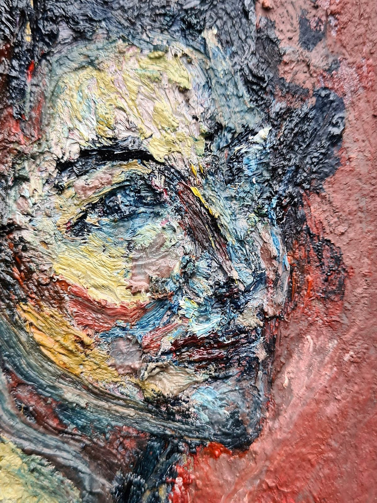 Richard Fitton Portrait of Eleanor oil on board
