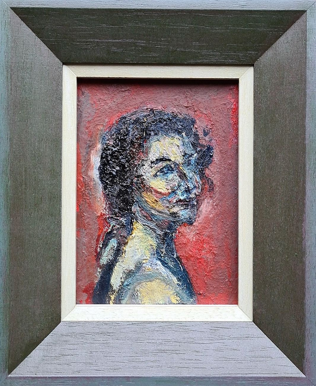 Richard Fitton Portrait of Eleanor oil on board