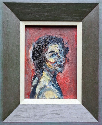 Richard Fitton Portrait of Eleanor oil on board