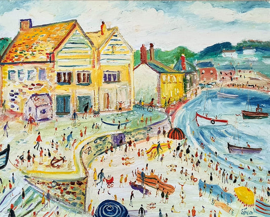 Simeon Stafford Mousehole Harbour oil on board