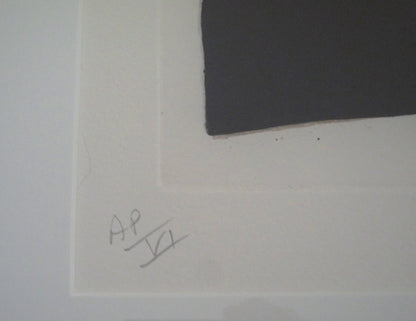 Sir Terry Frost Lemon Green and Black limited edition signed print