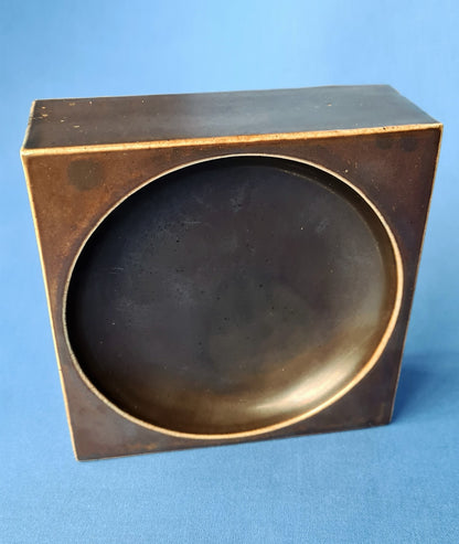Troika Pottery Smooth Bronze Glaze Shallow Bowl