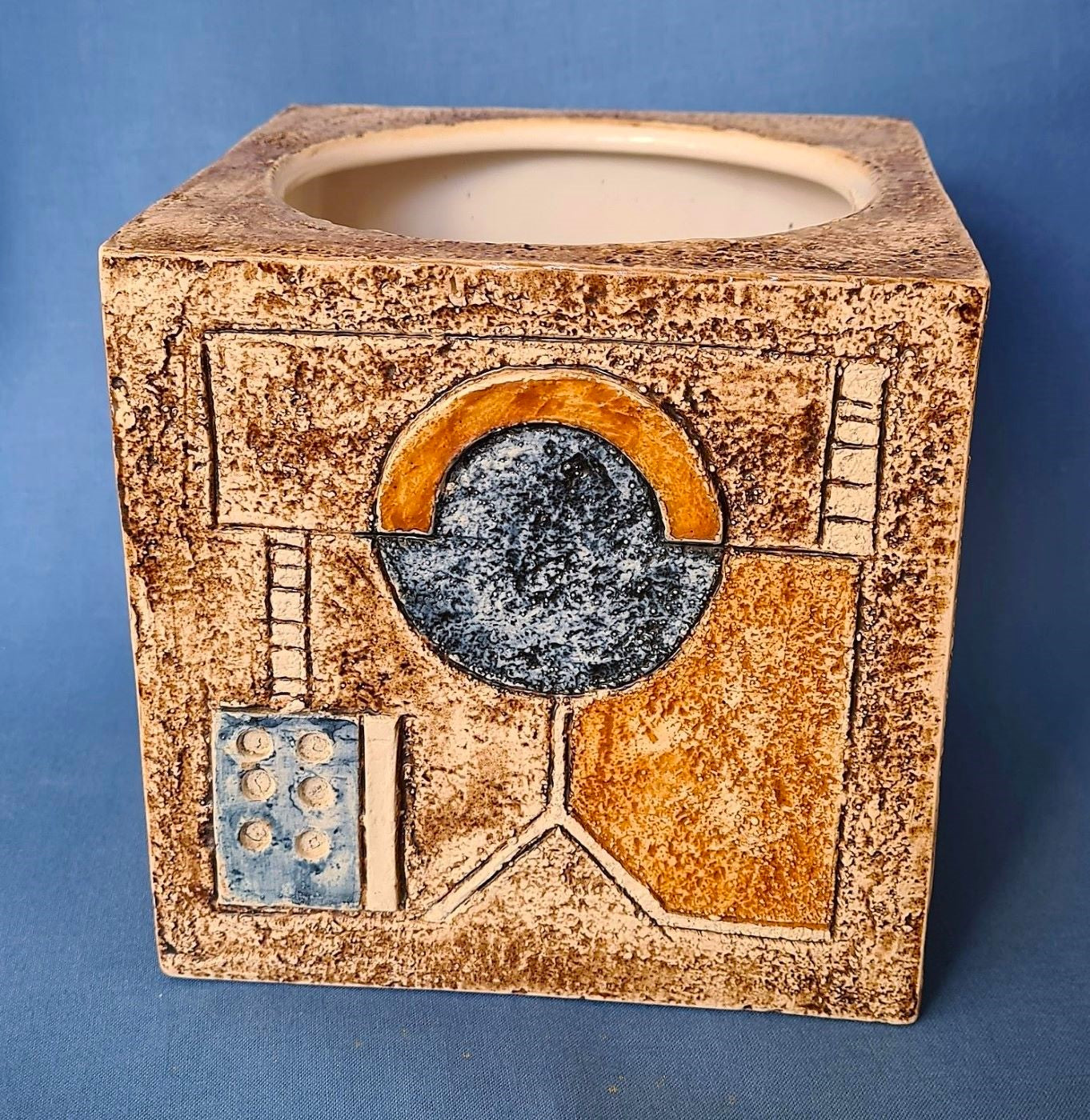 Troika Pottery 6" Cube Planter by Simone Kilburn