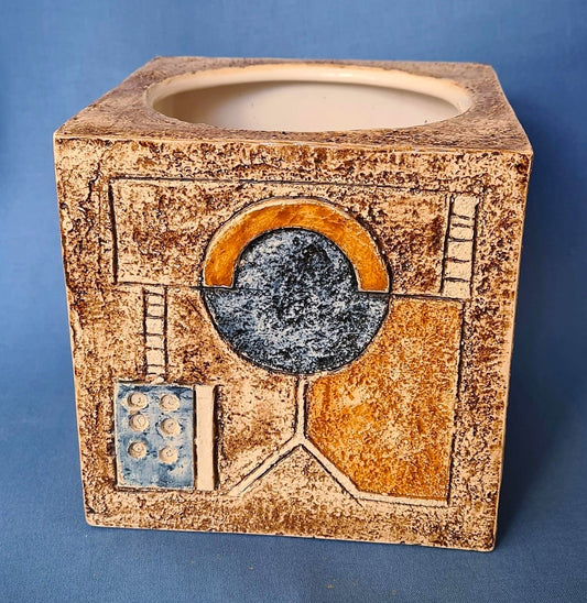 Troika Pottery 6" Cube Planter by Simone Kilburn