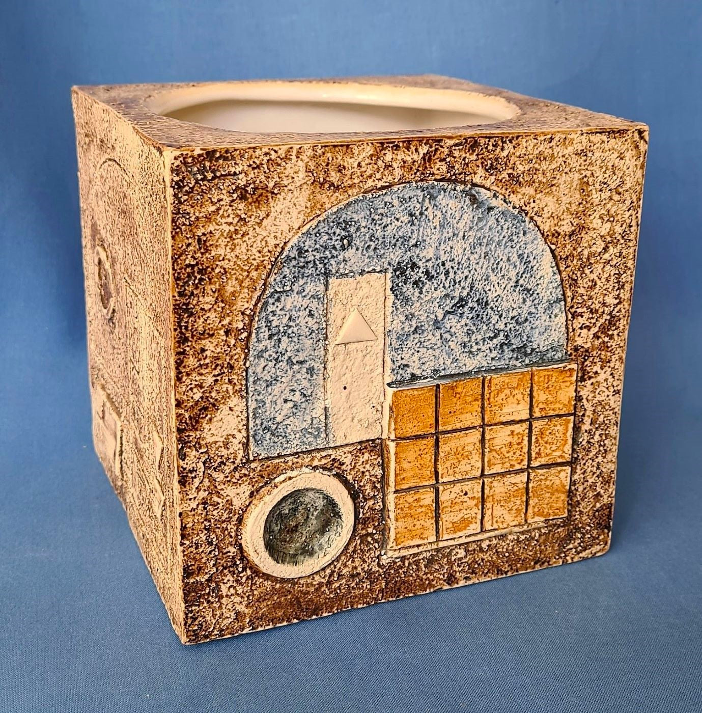 Troika Pottery 6" Cube Planter by Simone Kilburn