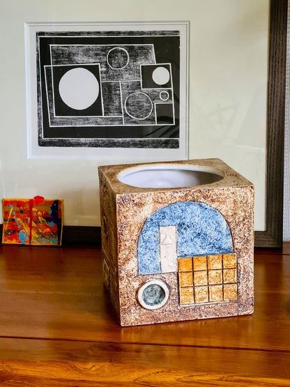 Troika Pottery 6" Cube Planter by Simone Kilburn