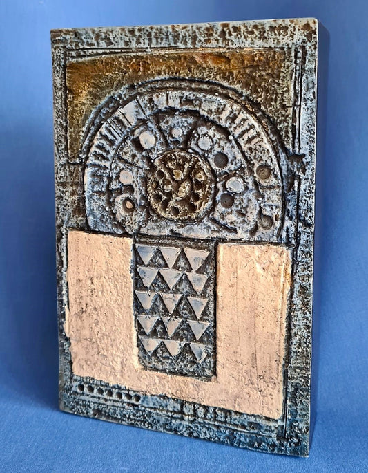 Troika Pottery Rough Textured Slab Vase by Linda Taylor