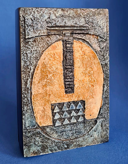 Troika Pottery Rough Textured Slab Vase by Linda Taylor